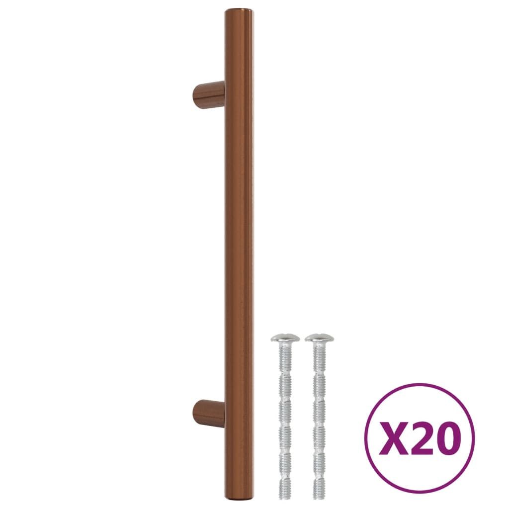 vidaXL Möbelgriff 160 mm Möbelgriffe 20 Stk Bronzen 160 mm Edelstahl Möbelknopf Schrankg