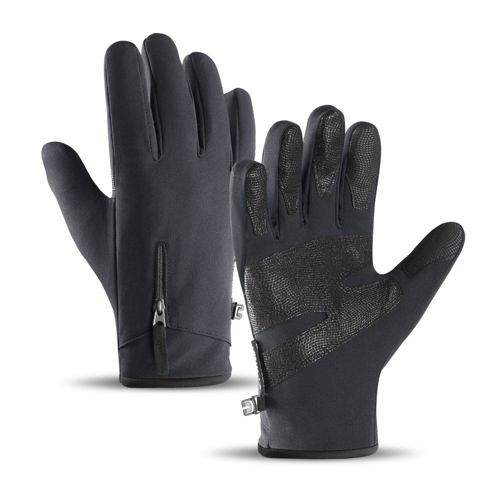 Hurtel Multisporthandschuhe Sporthandschuhe Winterhandschuhe (Spar-Set, 1-St., Gr. L wasserabweisend) Touchscreen, Fleece, wasserabweisend, rutschfest