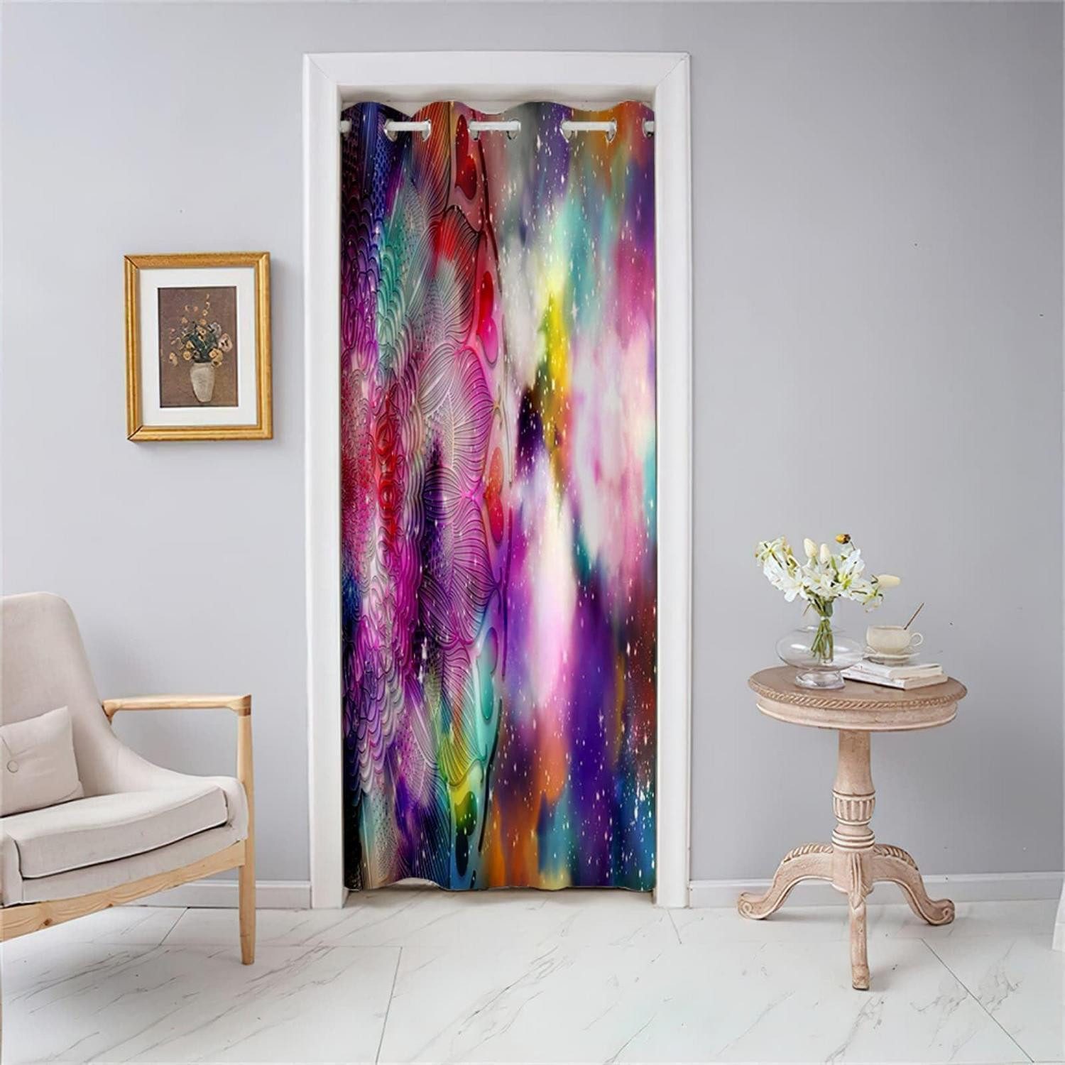 LuxusKollektion Türvorhang Verdunkelungsvorhang Mandala Bunt 120x180cm (1 St)