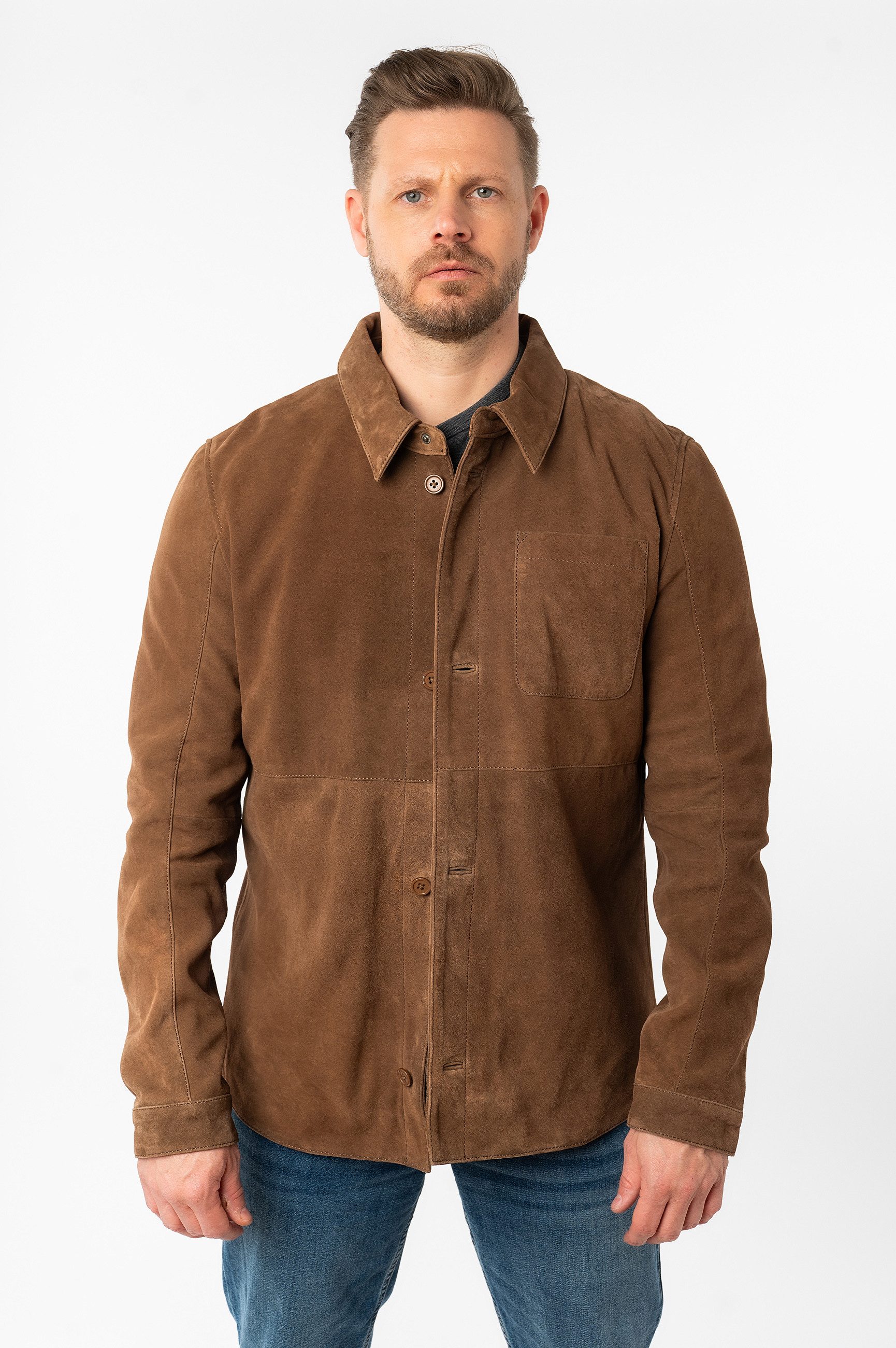 Mauritius Langarmhemd MMJarom aus Leder günstig online kaufen