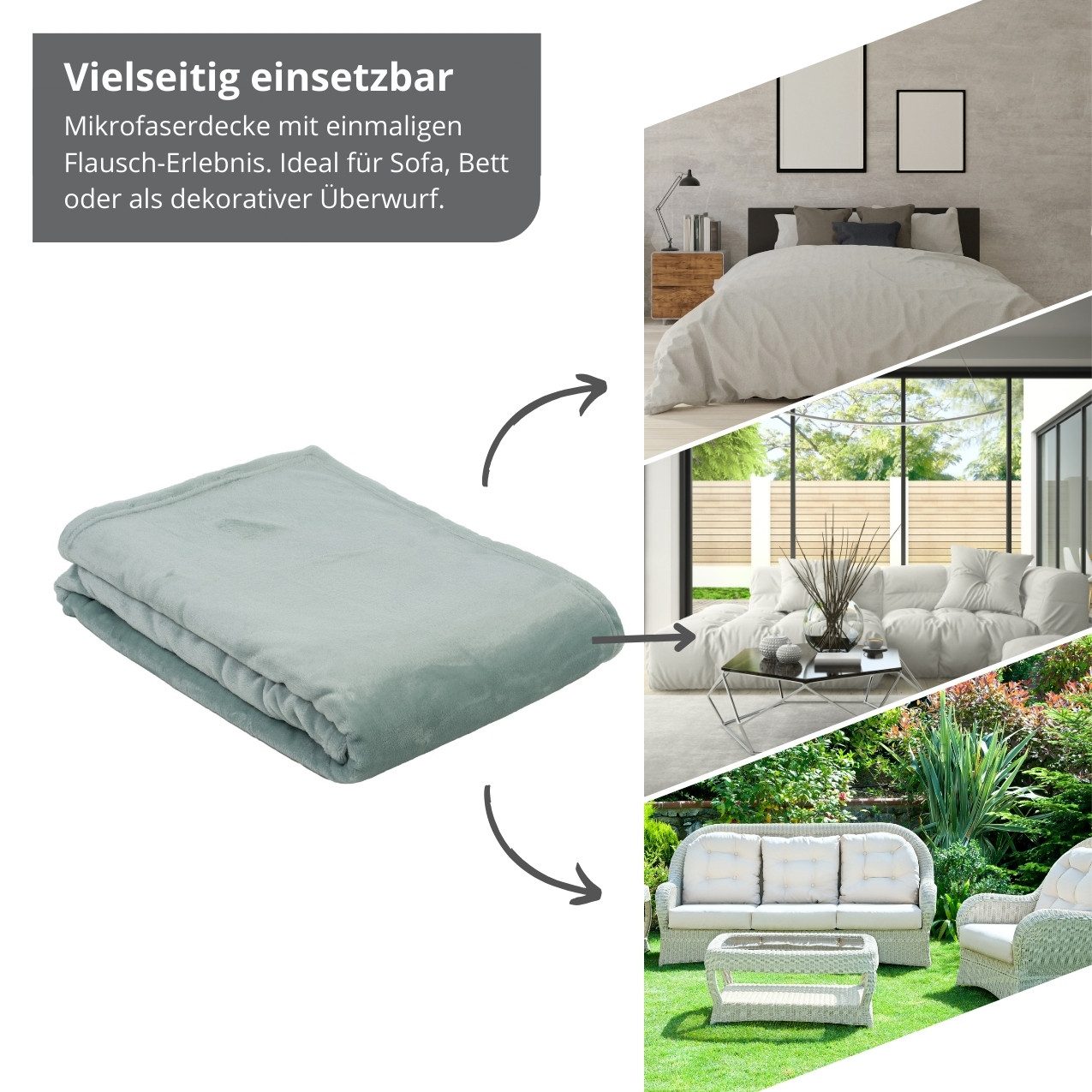Wohndecke Kuscheldecke, liebling, einmaliges Flausch-Erlebnis, samtigweich, in 14 Unifarben, 3 Größen