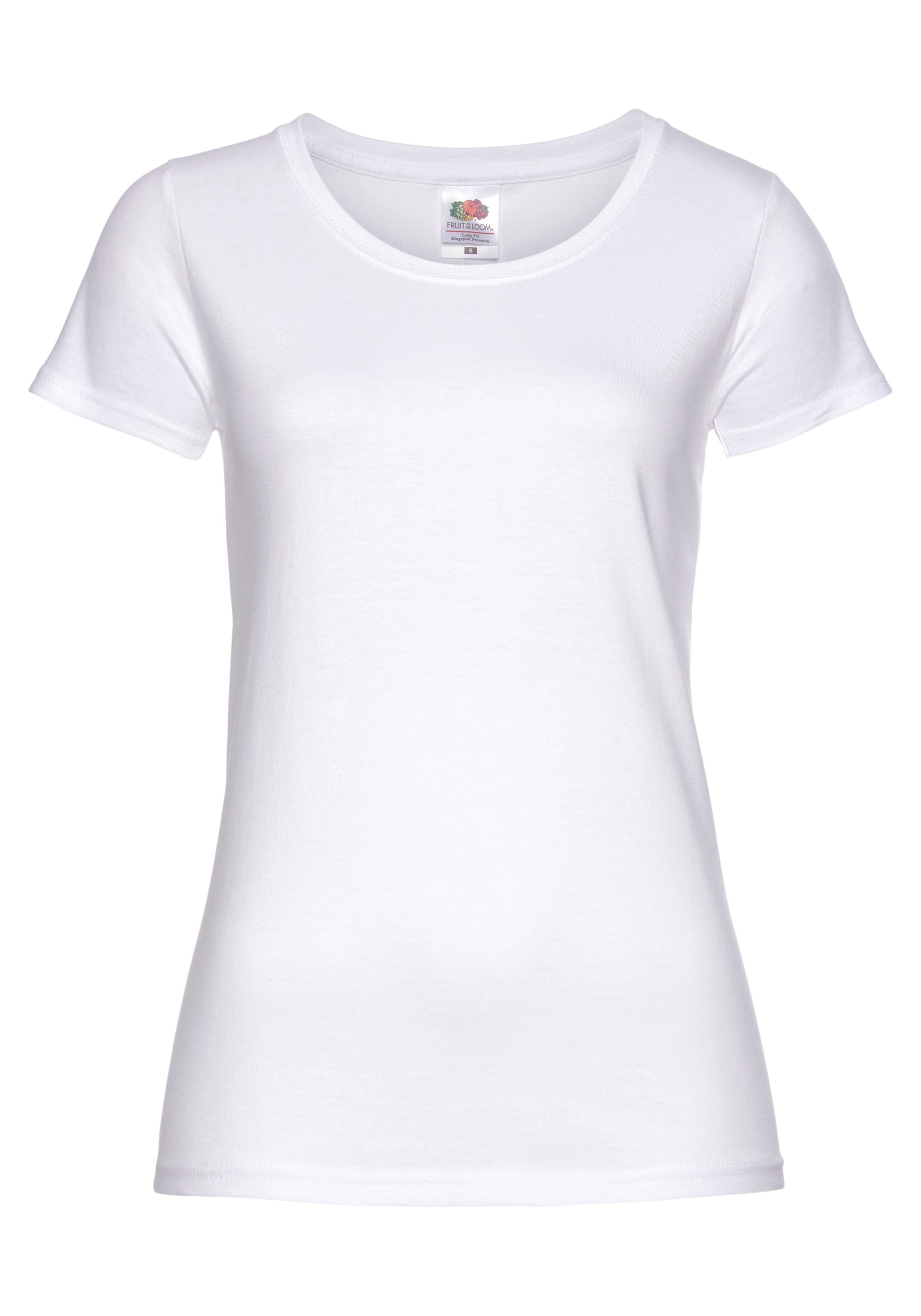 Fruit of the Loom Rundhalsshirt Lady Fit Premium (Packung, 2-tlg., 2er-Pack)
