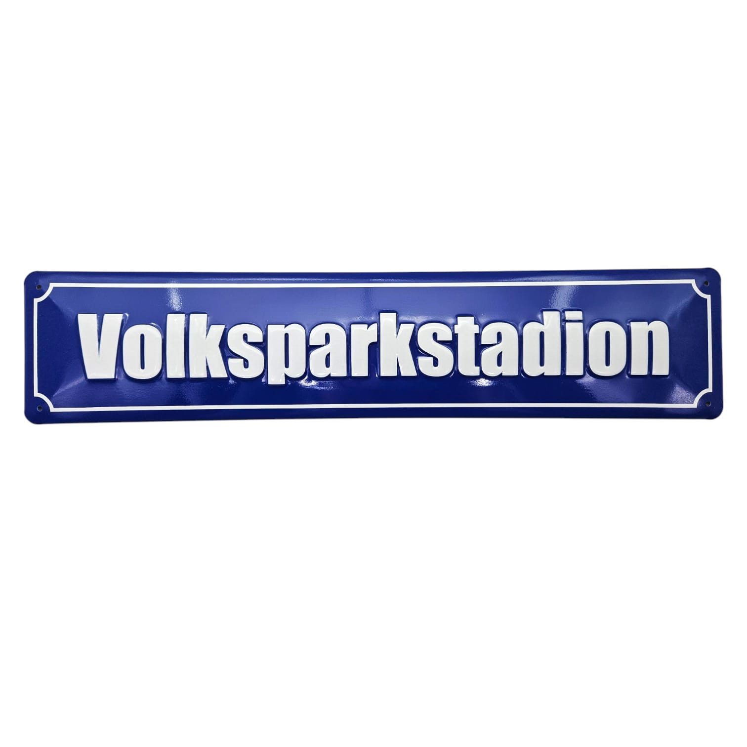 what the shop Metallbild Blechschild Volksparkstadion Hamburg, Straßenschild, Deko-Straßenschild aus Blech 46x10 cm