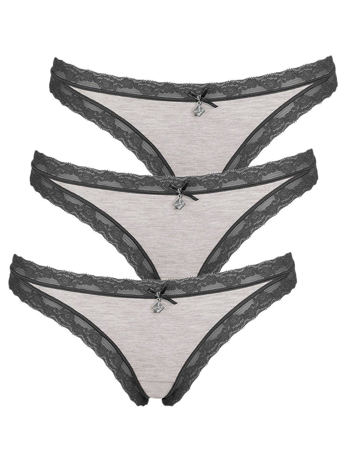 String 3er Pack Damen String Kim