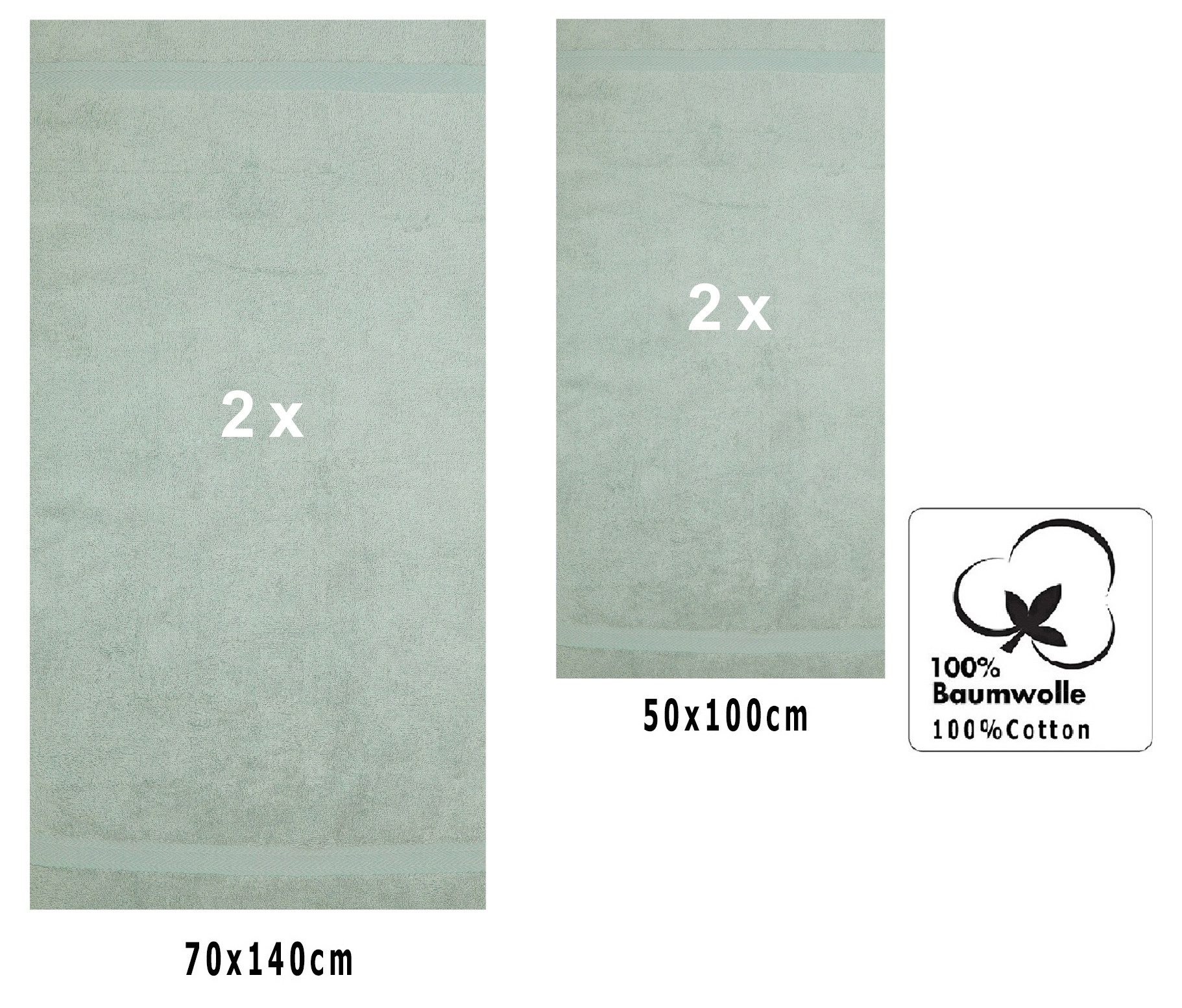 Betz Handtuch Set 4-tlg. PREMIUM 2 Handtücher und 2 Duschtücher, 100% Baumw günstig online kaufen