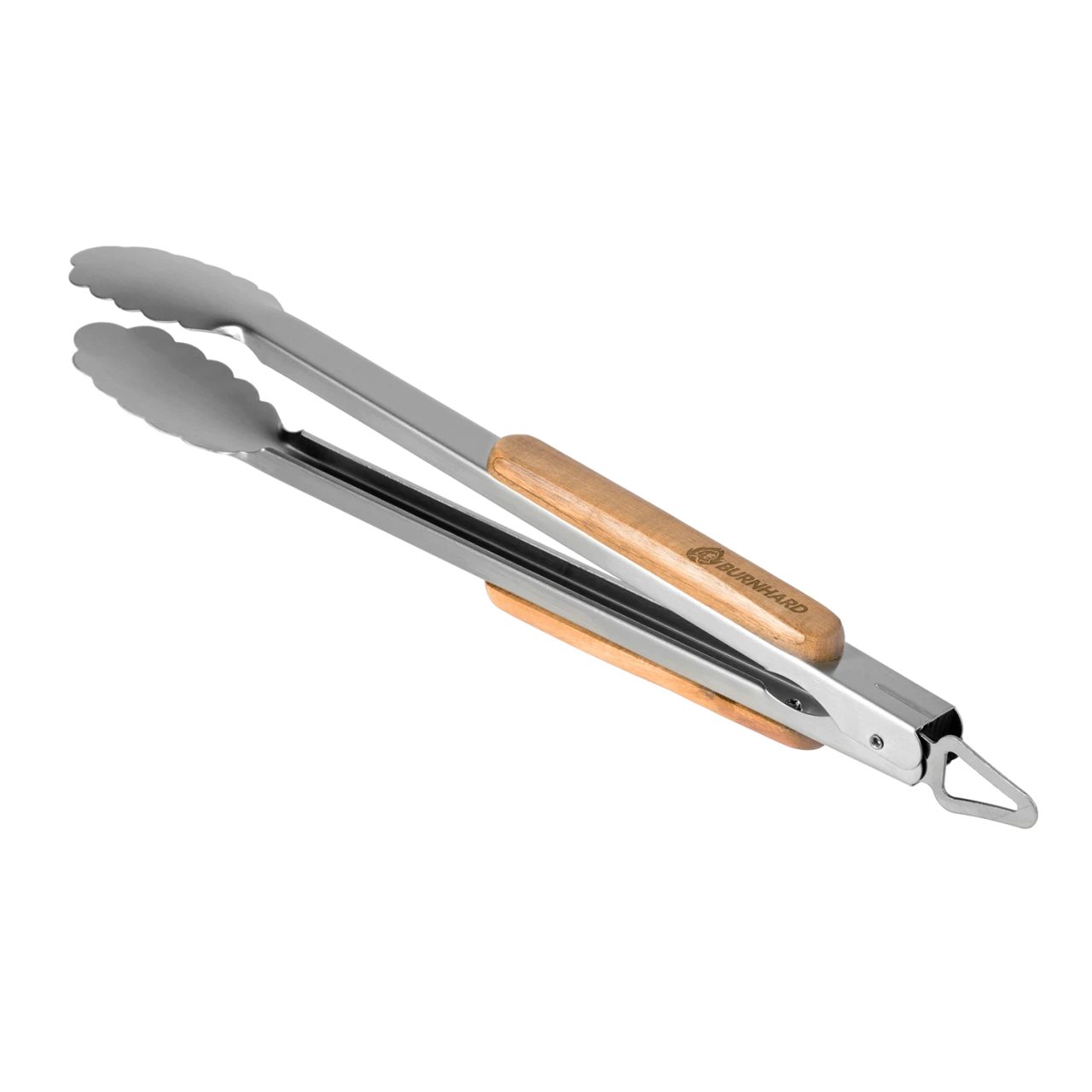 BURNHARD® Grillzange Akazienholz Grillzange 45 cm