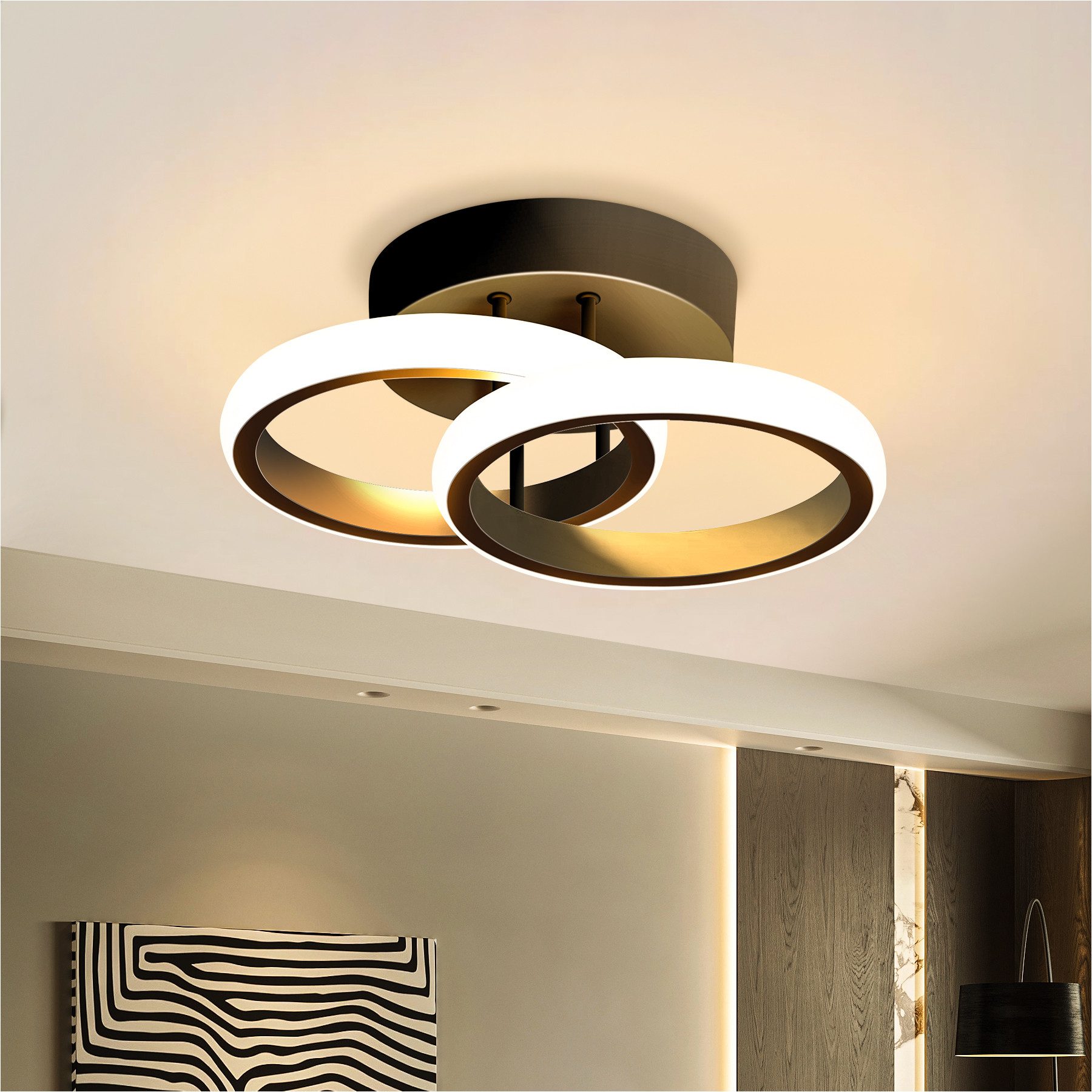 Senmudi Deckenleuchte Deckenlampe,Modern led lampe,28cm 12W, günstig online kaufen