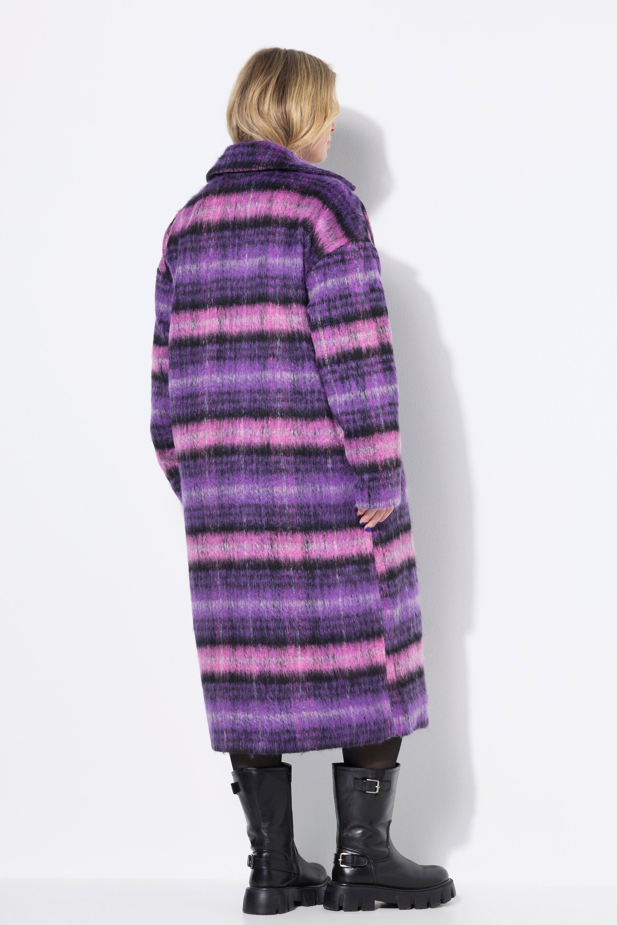 Studio Untold Wintermantel Karomantel Flauschgarn oversized