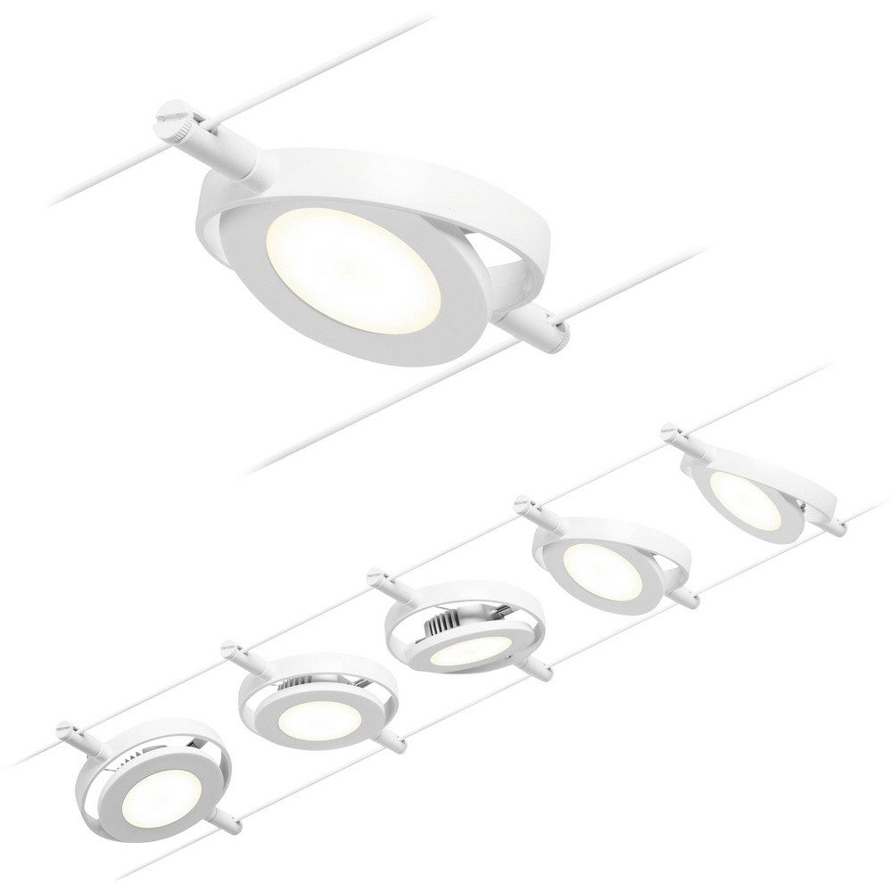 Paulmann Deckenleuchte Paulmann 94416 Seil-Komplettsystem LED fest eingebaut LED Weiß, Chr