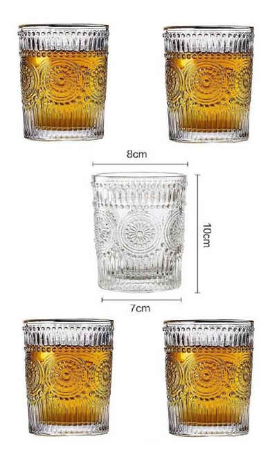 Rungassi Скло-Set 4 x Trinkglas Склоset 270ml H 10cm Wasser, Cognac, Whisky-Gläser G01, Glas
