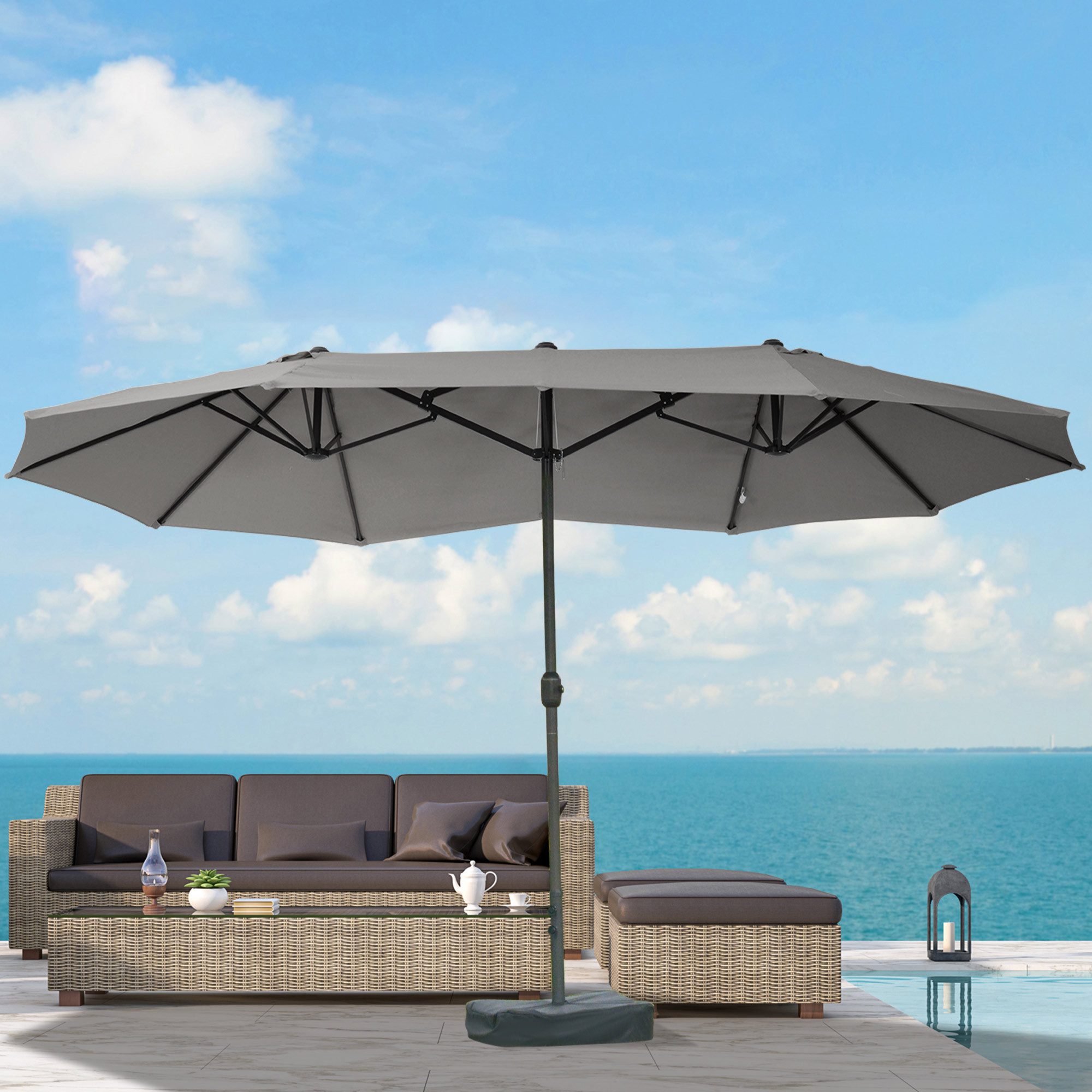 Outsunny Sonnenschirm Doppelsonnenschirm, LxB: 460x270 cm, günstig online kaufen