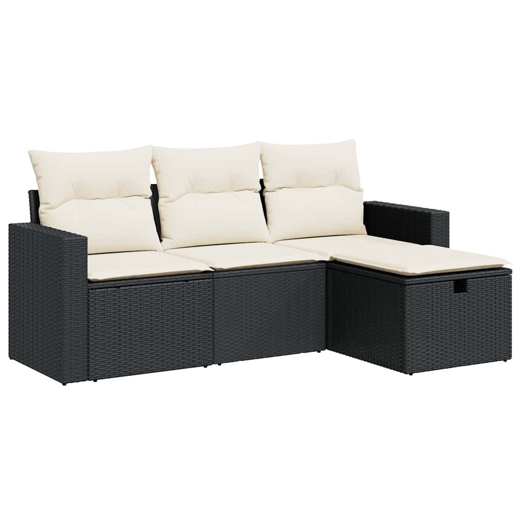 vidaXL Gartenlounge-Set 4-tlg. Garten-Sofagarnitur mit Kissen günstig online kaufen