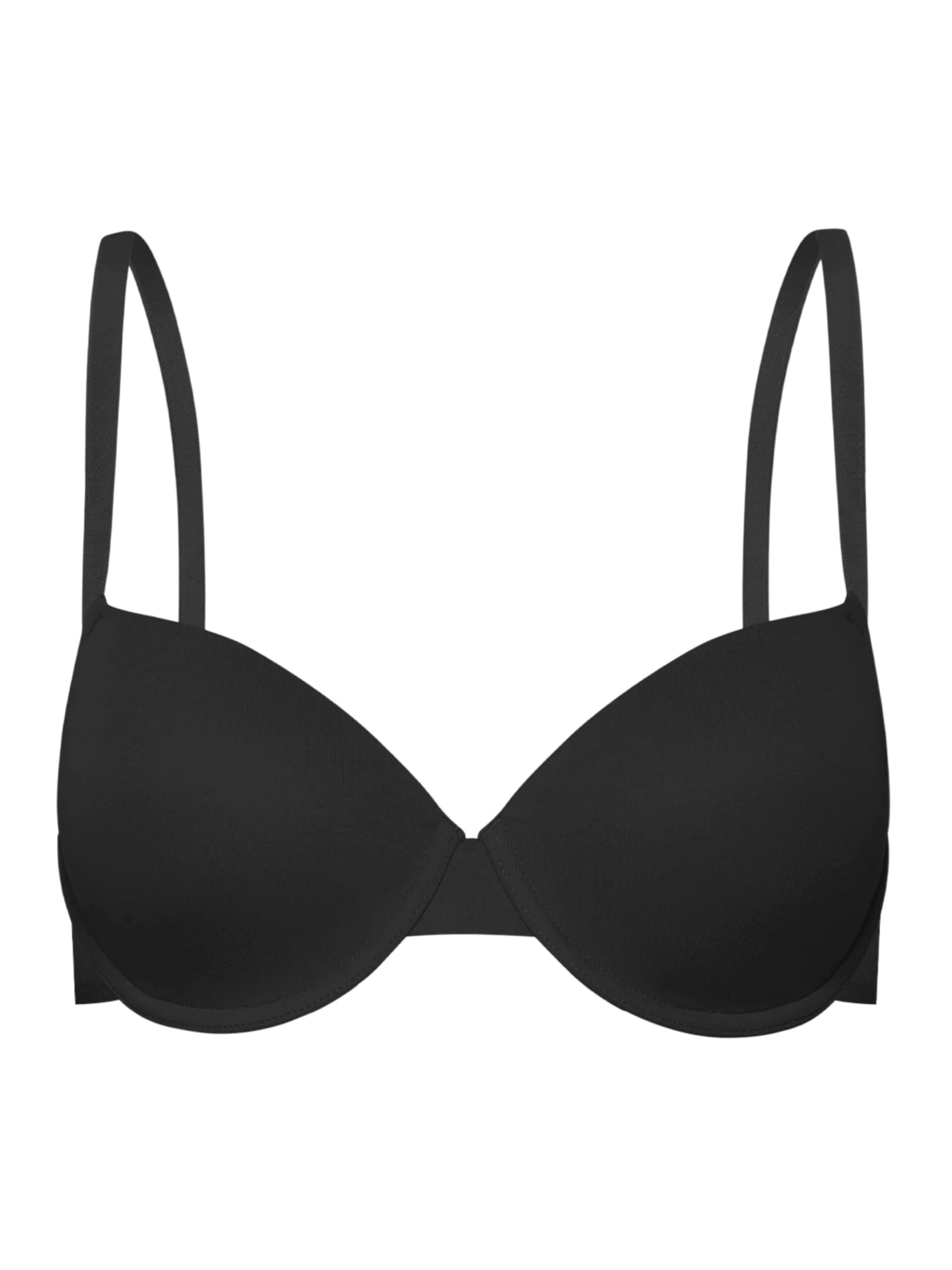 cfab Push-up-BH Baumwoll-T-Shirt Bügel-BH-Schwarz-75B (1-tlg) günstig online kaufen