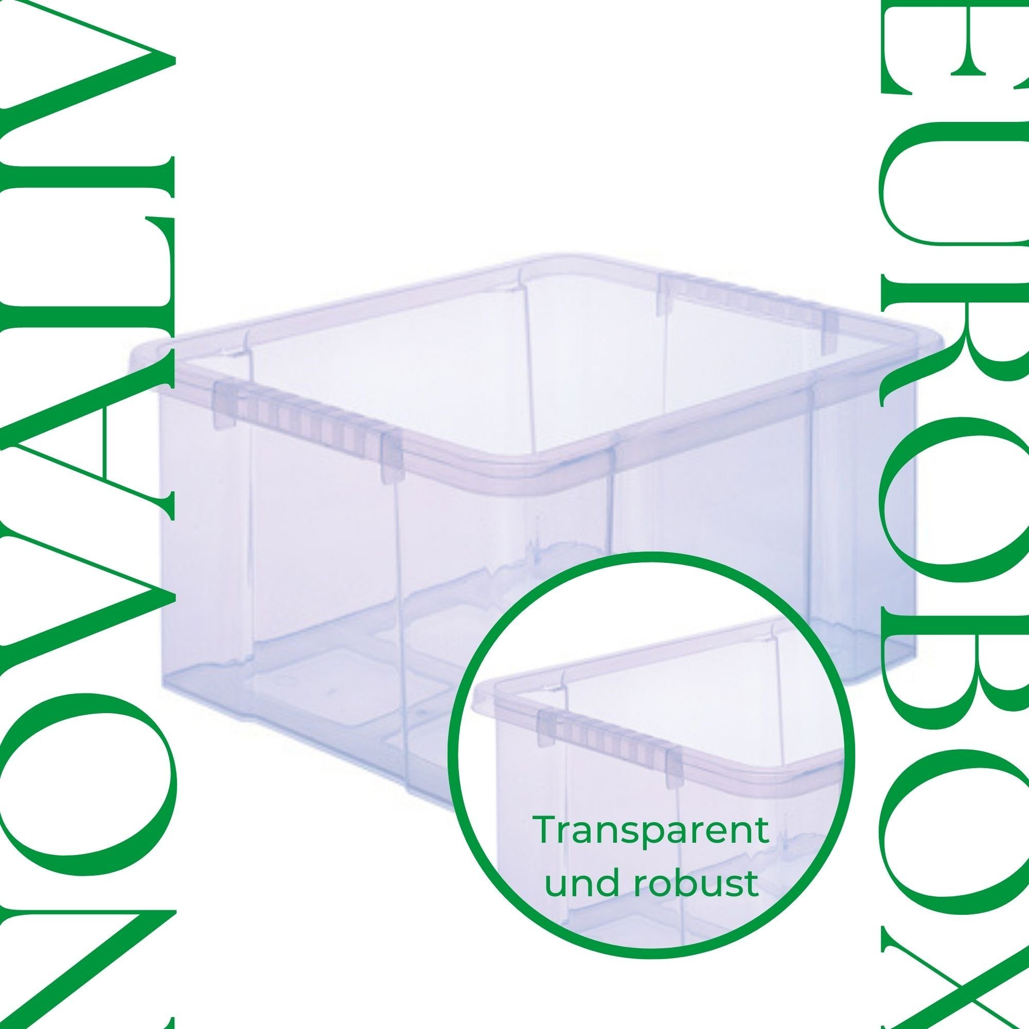 Novaliv Aufbewahrungsbox 27L - Transparente Nestbar-Plastikbox mit De,  13,99 €