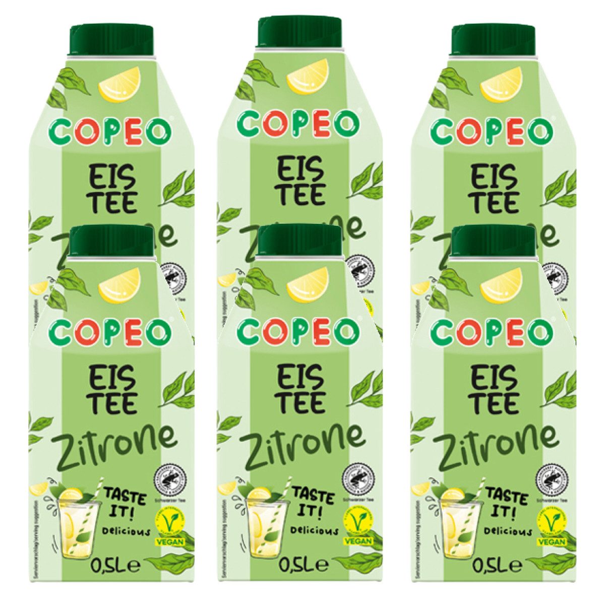 Copeo Tee, COPEO Eistee Zitrone koffeinhaltiges Teegetränk 500ml 6er Pack