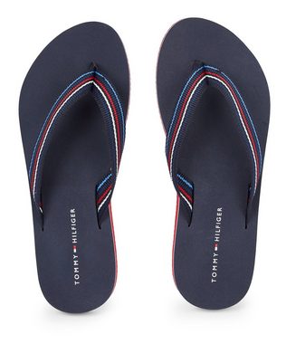 Tommy Hilfiger TH STRIPES BEACH SANDAL Zehentrenner, Sommerschuh, Schlappen, Poolsildes mit bunten Streifen