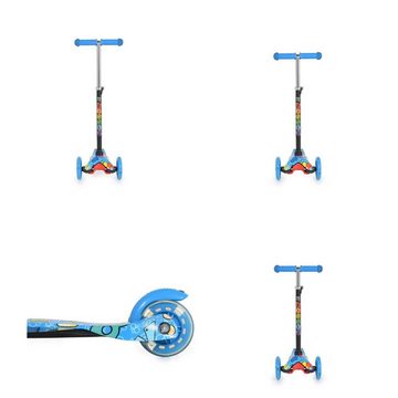 Moni Cityroller Kinderroller Fidget 3 Räder, höhenverstellbar, PU-Räder, Wasserdruck, ABEC-7