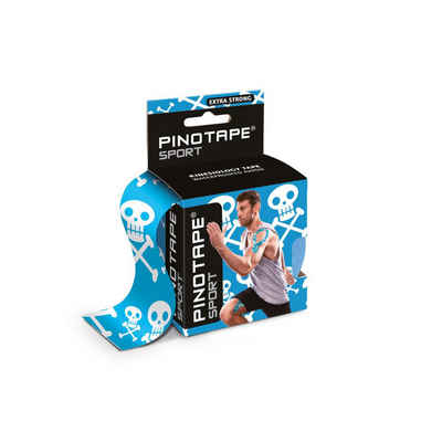 Pino Kinesiologie-Tape Pinotape Sport Kinesiologie Tape Jolly Roger Blue 5 cm x 5 m (1-St)