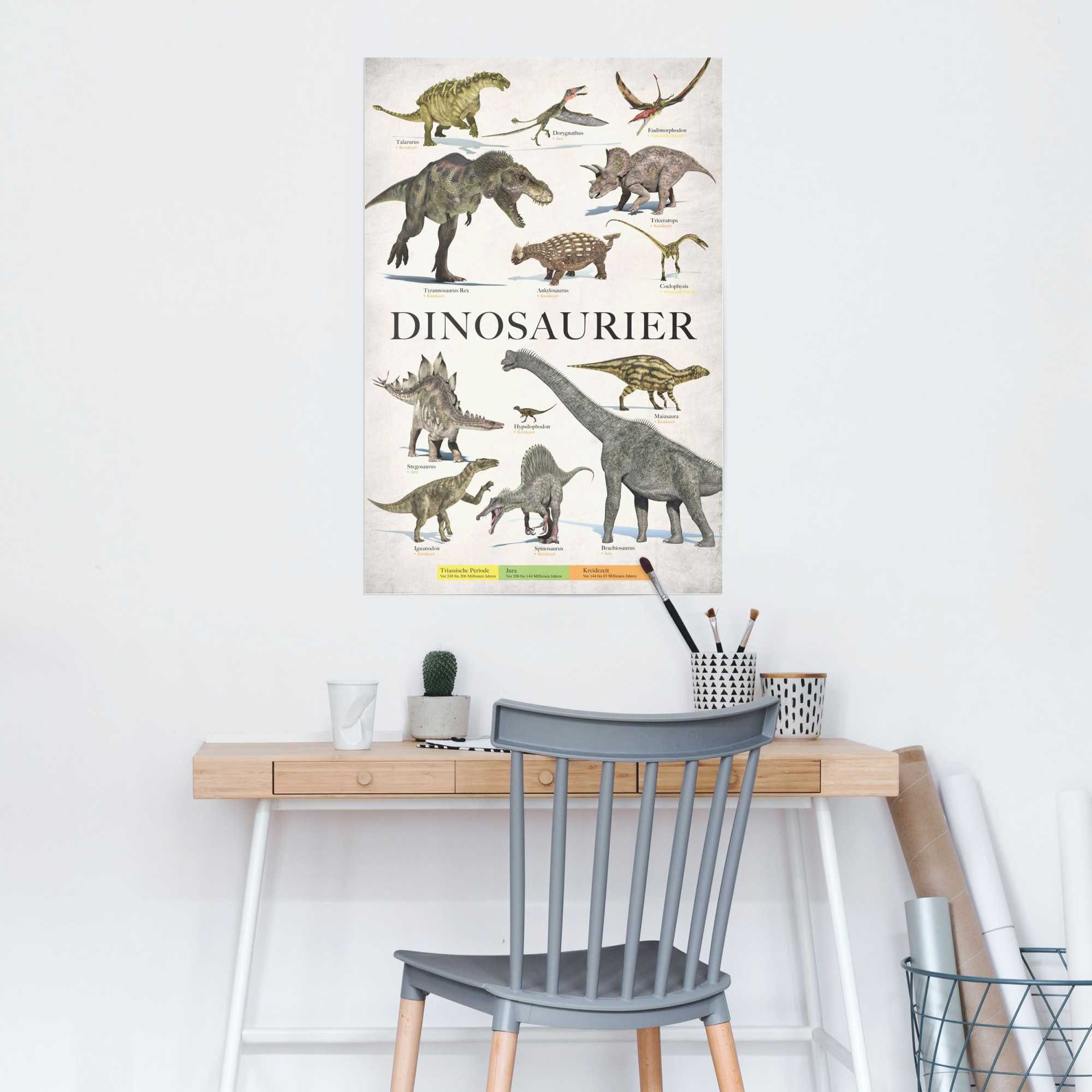 Poster St) Dinosaurier, (1 Reinders!