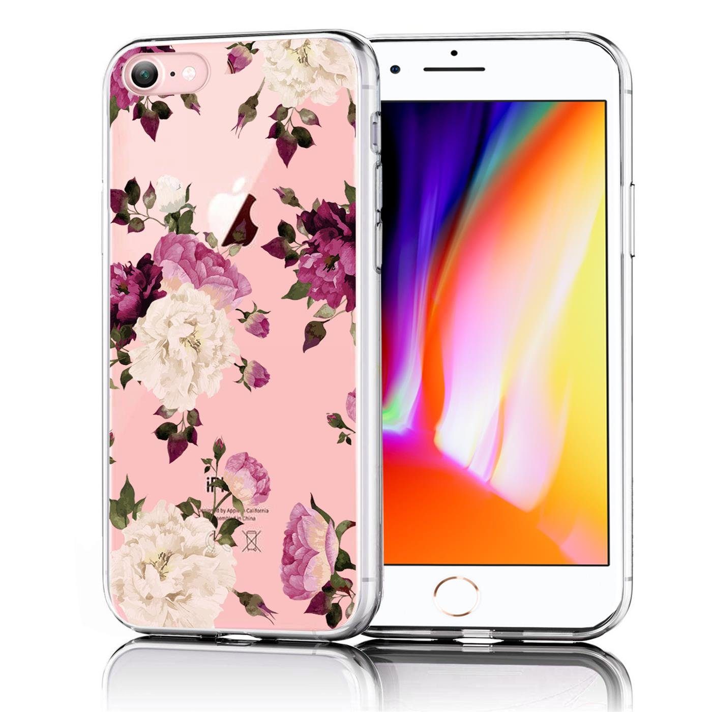 CoolGadget Handyhülle Handy Case Silikon Motiv Series für Apple iPhone 7 / 8 / SE 2020 2022 4,7 Zoll, Hülle hochauflösendem Muster für iPhone SE 2. iPhone 5/5s Schutzhülle