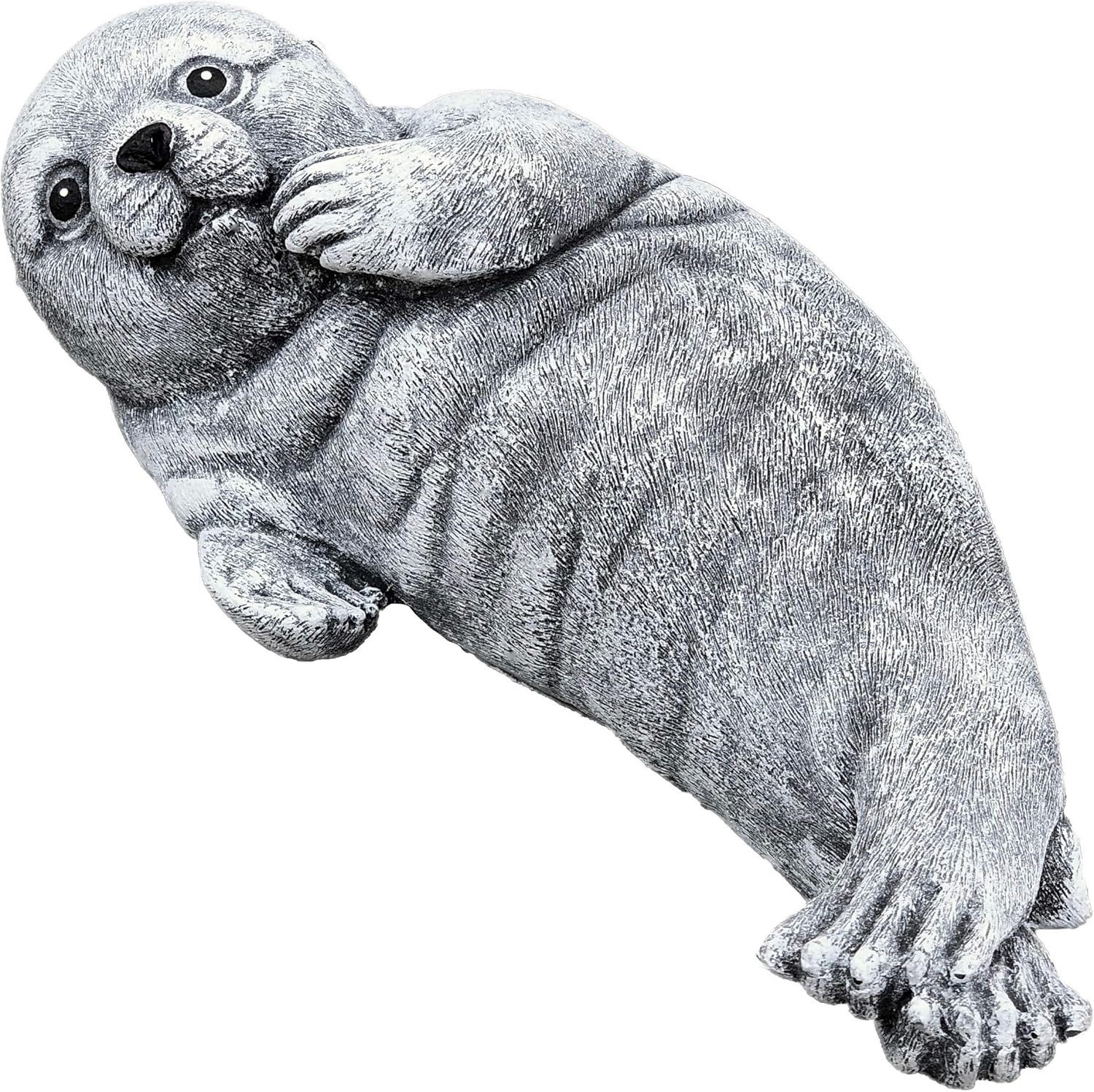 Stone and Style Gartenfigur Frostfeste Steinfigur Robbe liegend charmante Pose