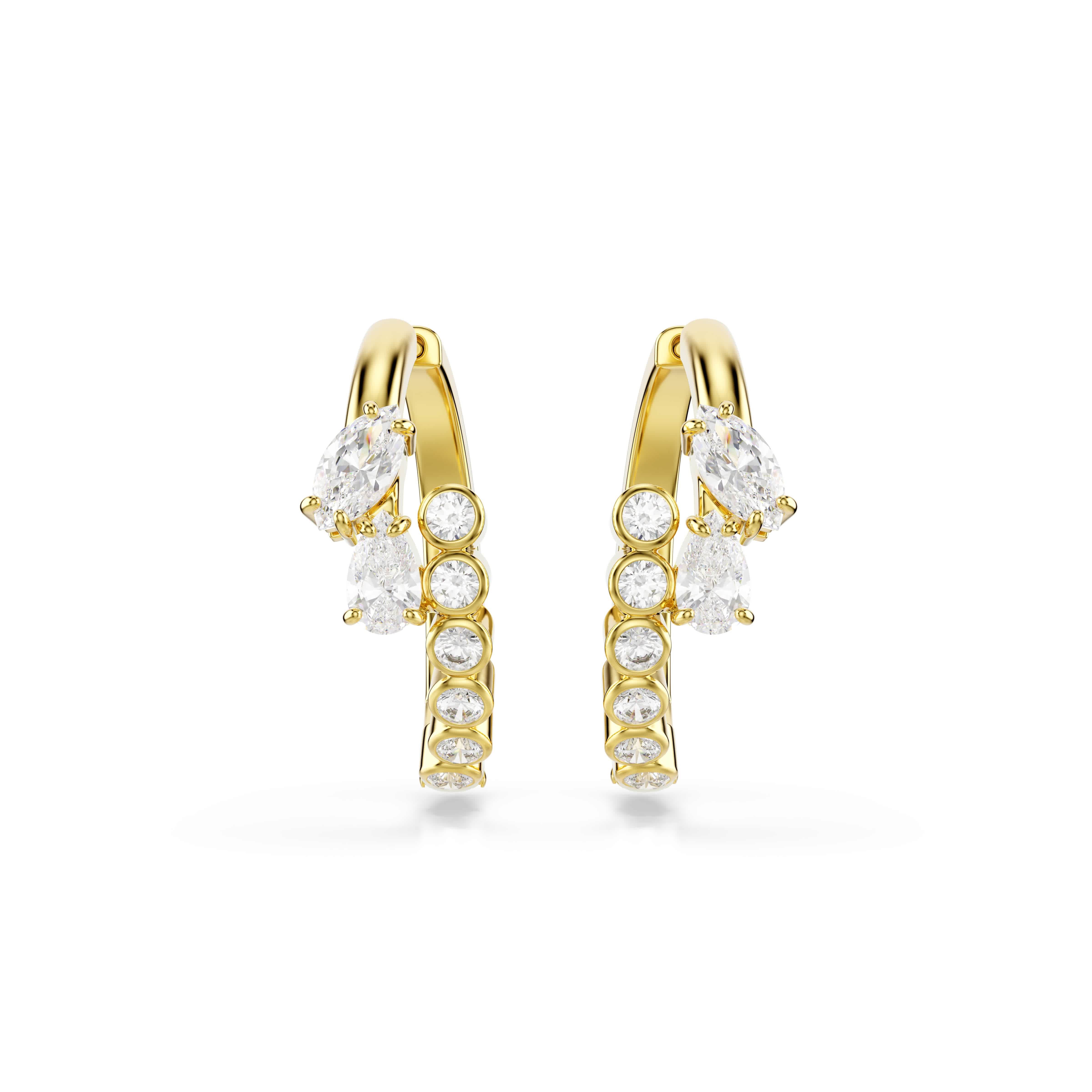Swarovski Paar Creolen Schmuck Geschenk MESMERA Ohrringe, mit Swarovski® Kristall