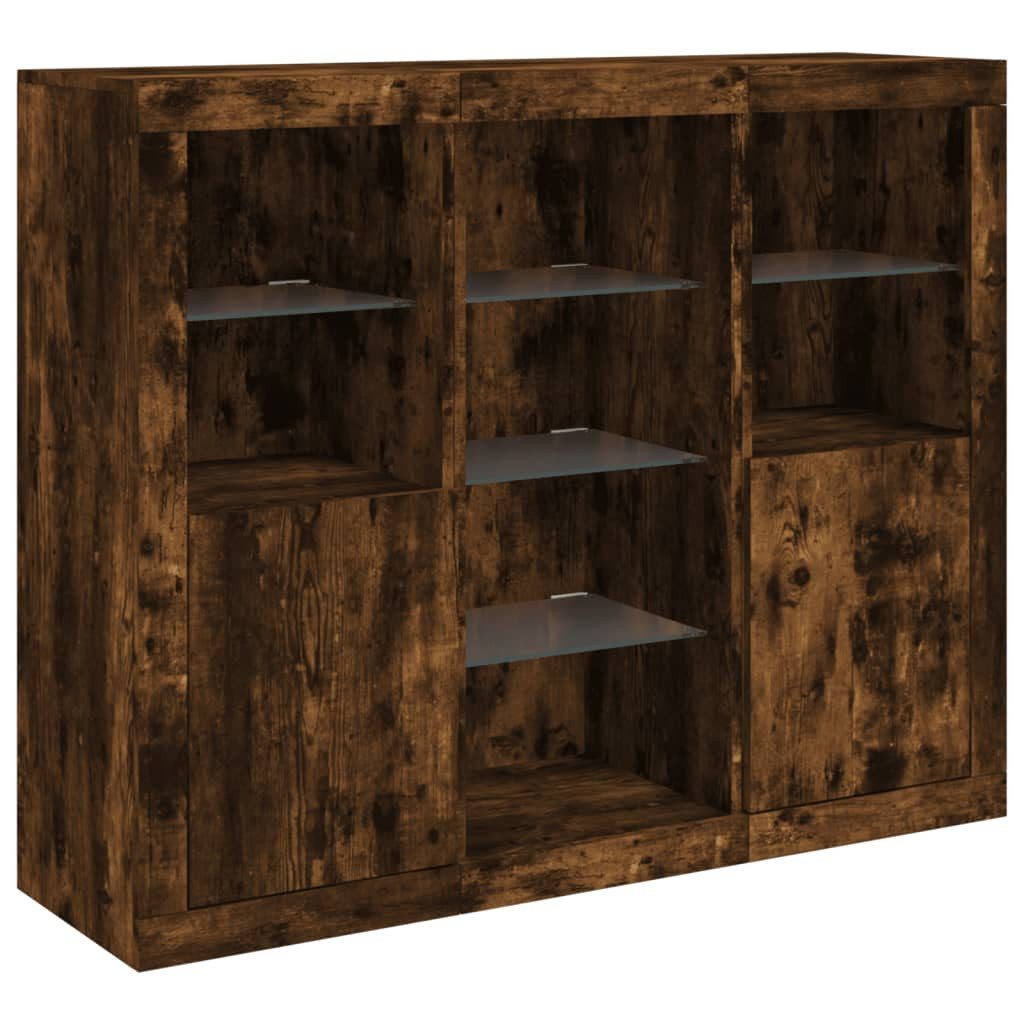 vidaXL Sideboard Sideboards mit LED-Leuchten 3 günstig online kaufen