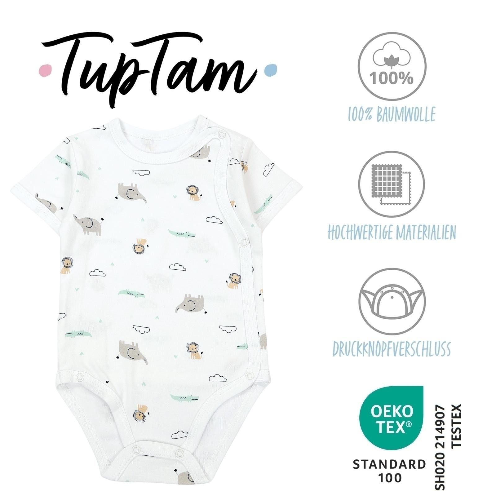 TupTam Kurzarmwickelbody TupTam Baby Jungen Kurzarm Wickelbody Baumwolle Body 5er Set