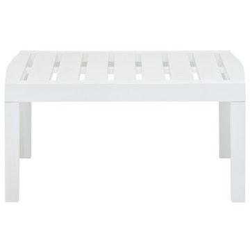 furnicato Gartentisch Weiß 78x55x38 cm Kunststoff