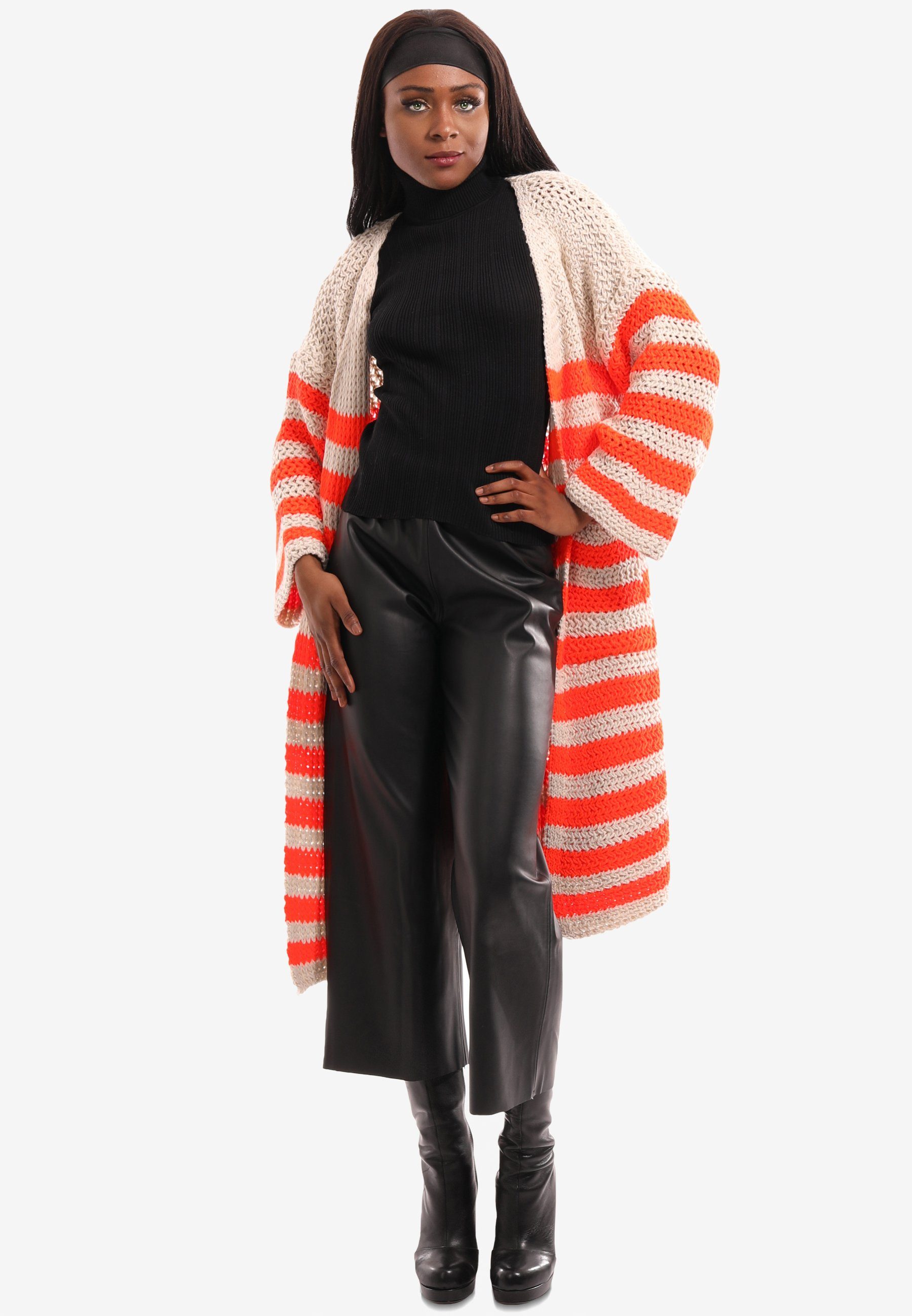 YC Fashion & Style Cardigan "Striped Comfort" mit XXL-Einschubtaschen (1-tlg) in Unifarbe