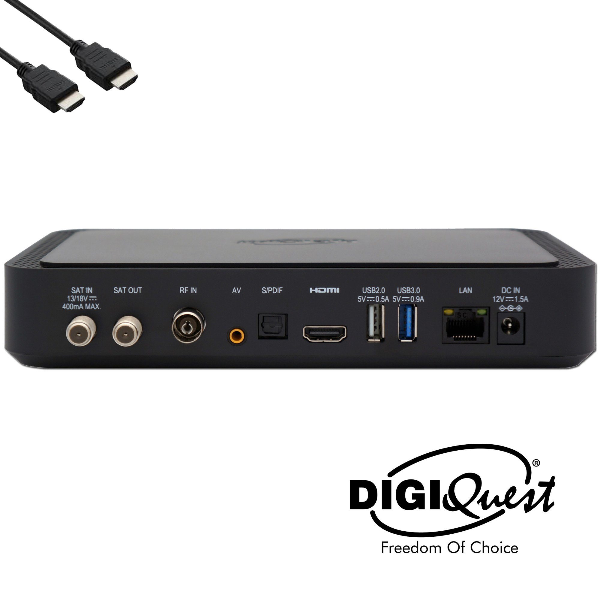 DIGIQuest TivuSat Karte 4K UHD + DIGIQuest Q90 4K H.265 Sat Receiver (akiviert) SAT-Receiver