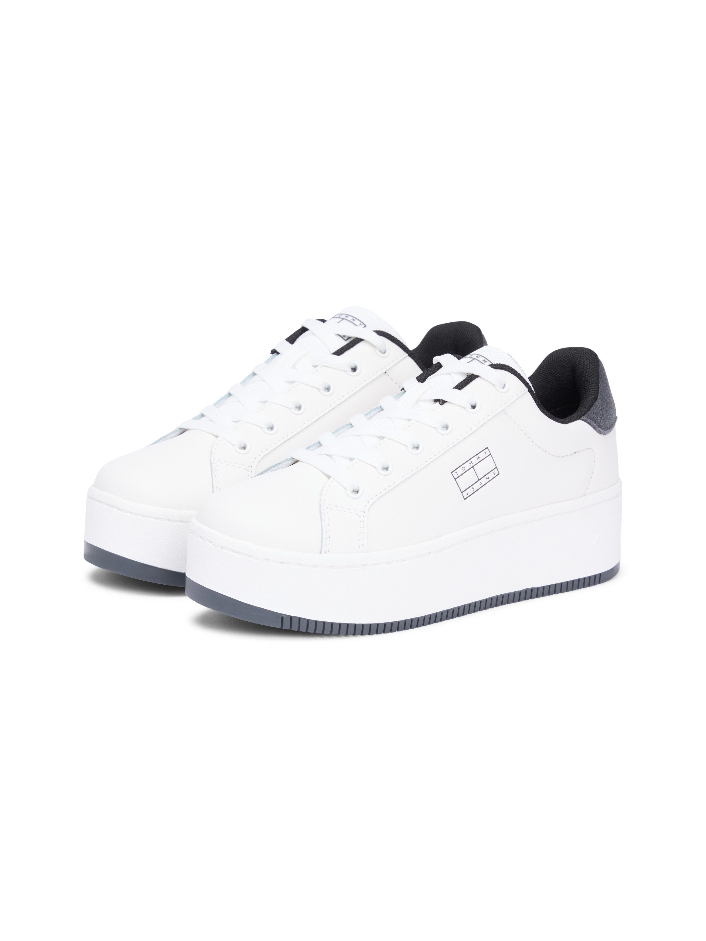 Tommy Jeans TJW FLATFORM ESS MU Plateausneaker, Freizeitschuh, Halbschuh, Schnürschuh mit Kontrastbesatz – Bild 5 von 5