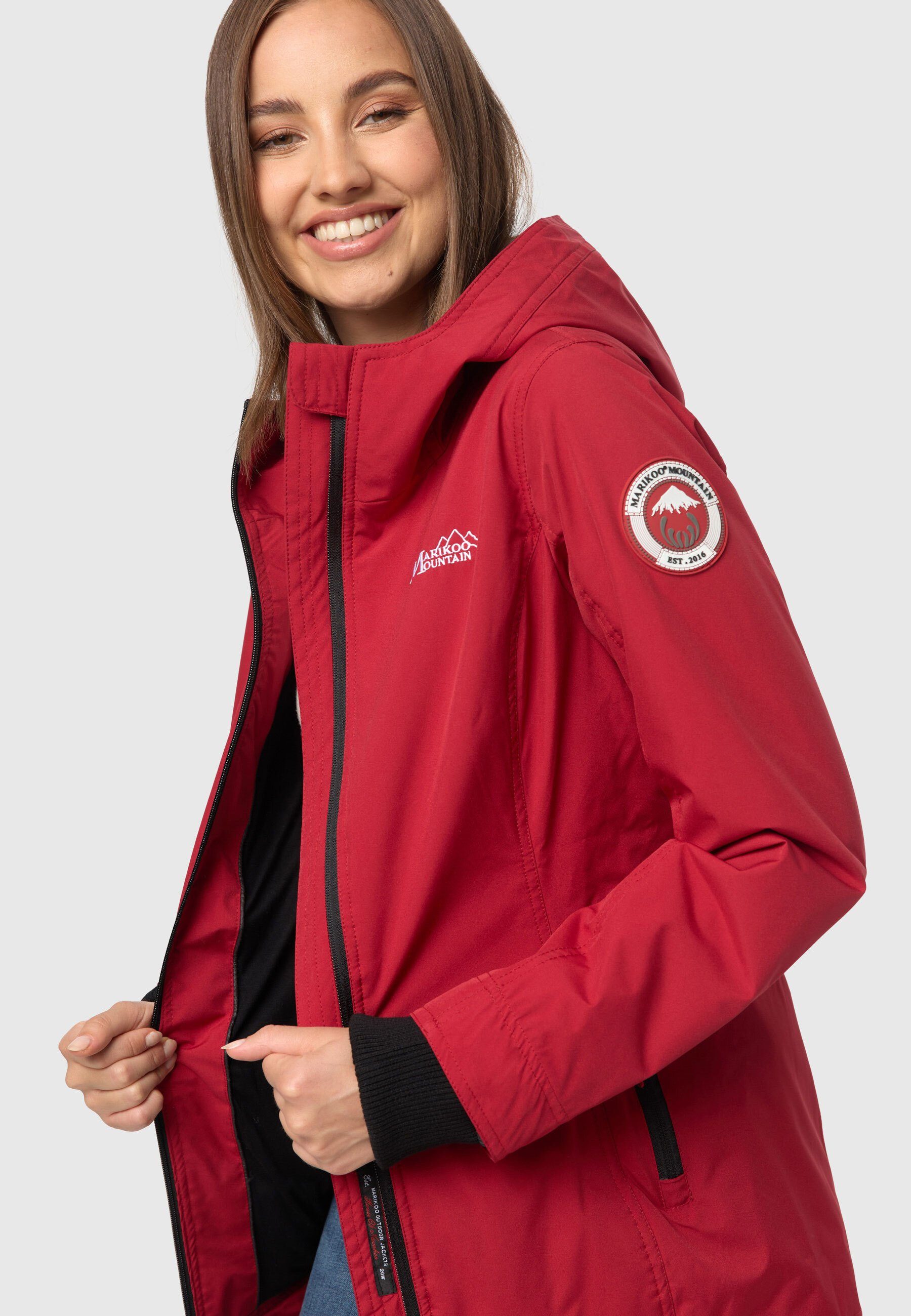 Marikoo Outdoorjacke Honigbeere sportliche Übergangsjacke mit Kapuze
