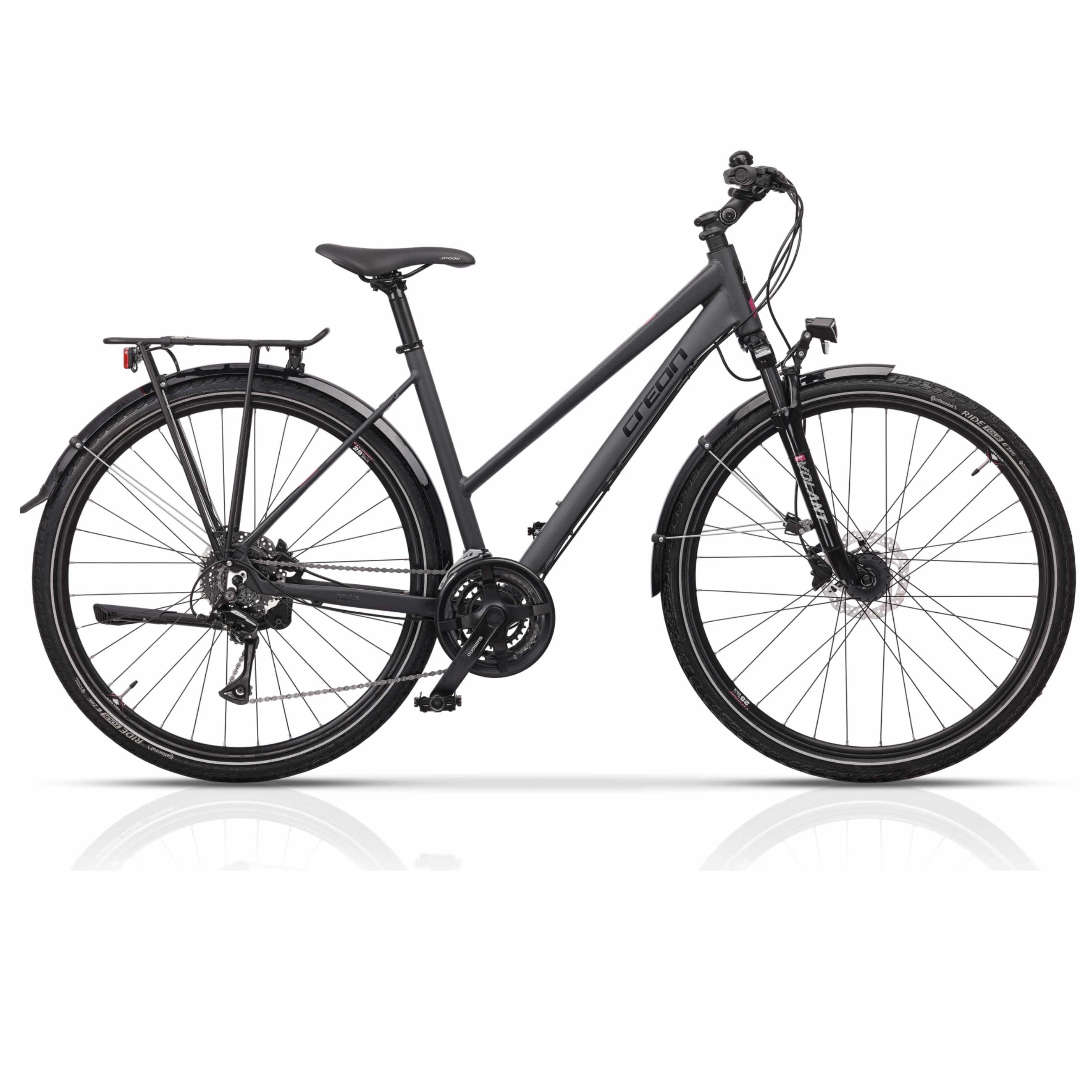 Airtracks Trekkingrad 28 Zoll Damen Trekking Fahrrad TRAIL 4.0 LADY Trekkingrad, 24 Gang, Kettenschaltung, Schwarz Matt - Rahmenhöhen 45 cm 50cm 55 cm » Modeljahr 2025
