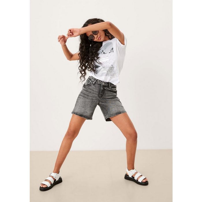 Q/S by s.Oliver Shorts Regular: Jeansshorts mit Waschung Waschung