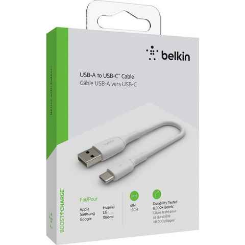 Belkin USB-C/USB-A Kabel PVC, 15cm Smartphone-Kabel, USB Typ A, USB-C (15 cm)