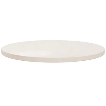 furnicato Tischplatte Weiß Ø60x2,5 cm Massivholz Kiefer (1 St)
