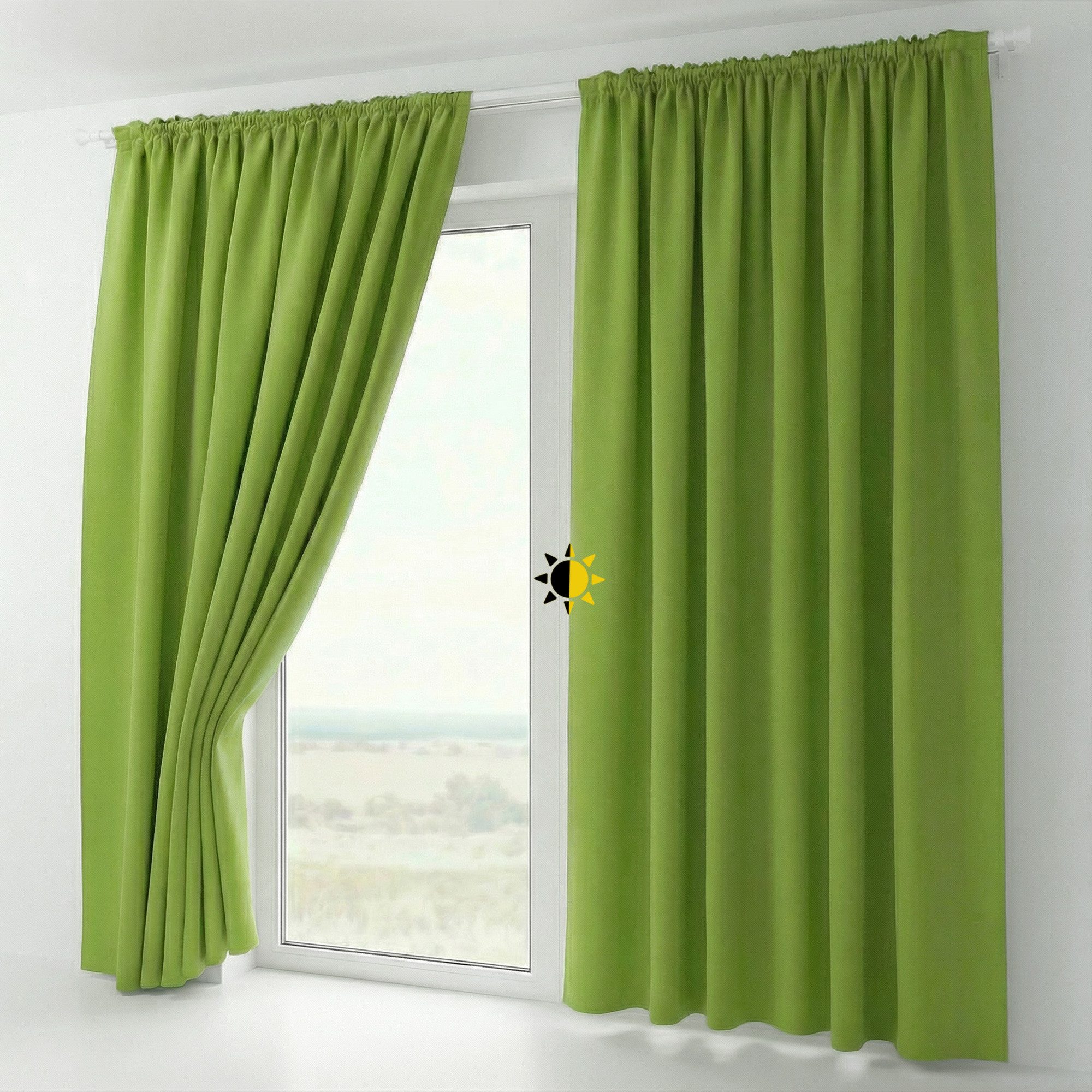 Beautex Verdunkelungsvorhang 2er Set Verdunkelungsgardine mit U-Band, Blackout Vorhang abdunkelnd (2 St), Kräuselband, verdunkelnd