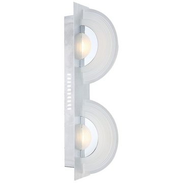 Globo LED Wandleuchte, Leuchtmittel inklusive, Warmweiß, Wandlampe Wandleuchte Flurleuchte Flurlampe 2 Flammig Glas LED