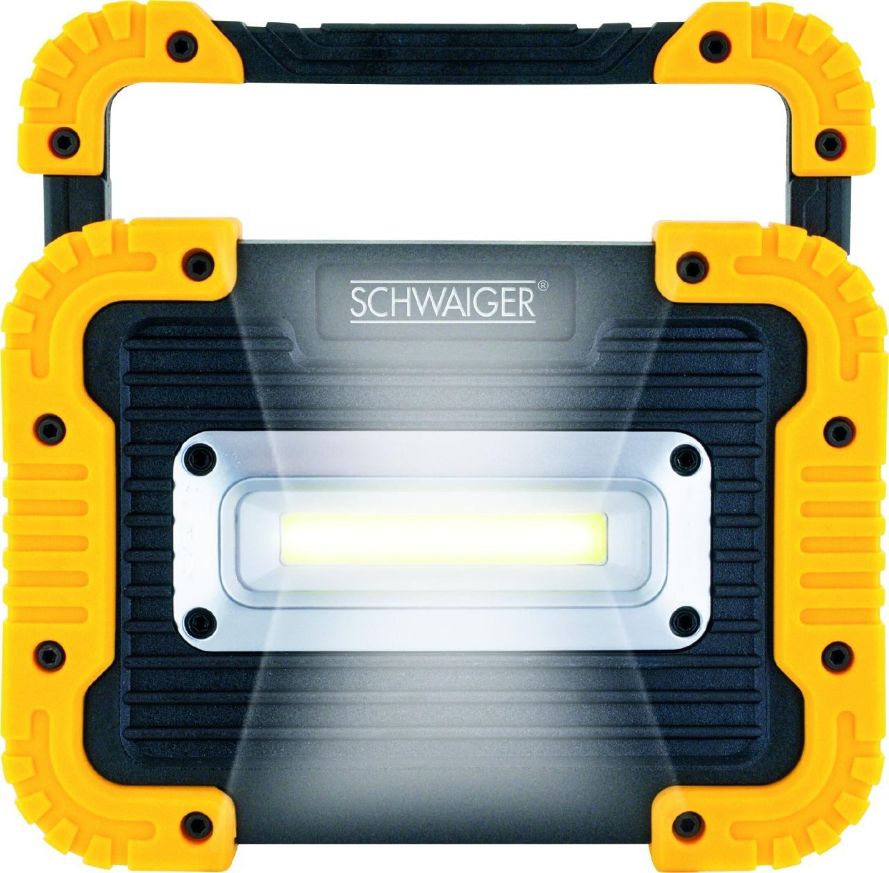 Schwaiger LED Arbeitsleuchte Schwaiger Multifunktionsstrahler akkubetrieben, Inkl. Leuchtmittel, Nicht dimmbar ohne Bewegungsmelder