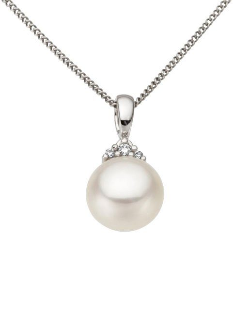 Firetti Perlenanhänger Schmuck Geschenk Gold 333 Halsschmuck Anhänger für Halskette Perle, mit Süßwasserzuchtperlen und Brillanten