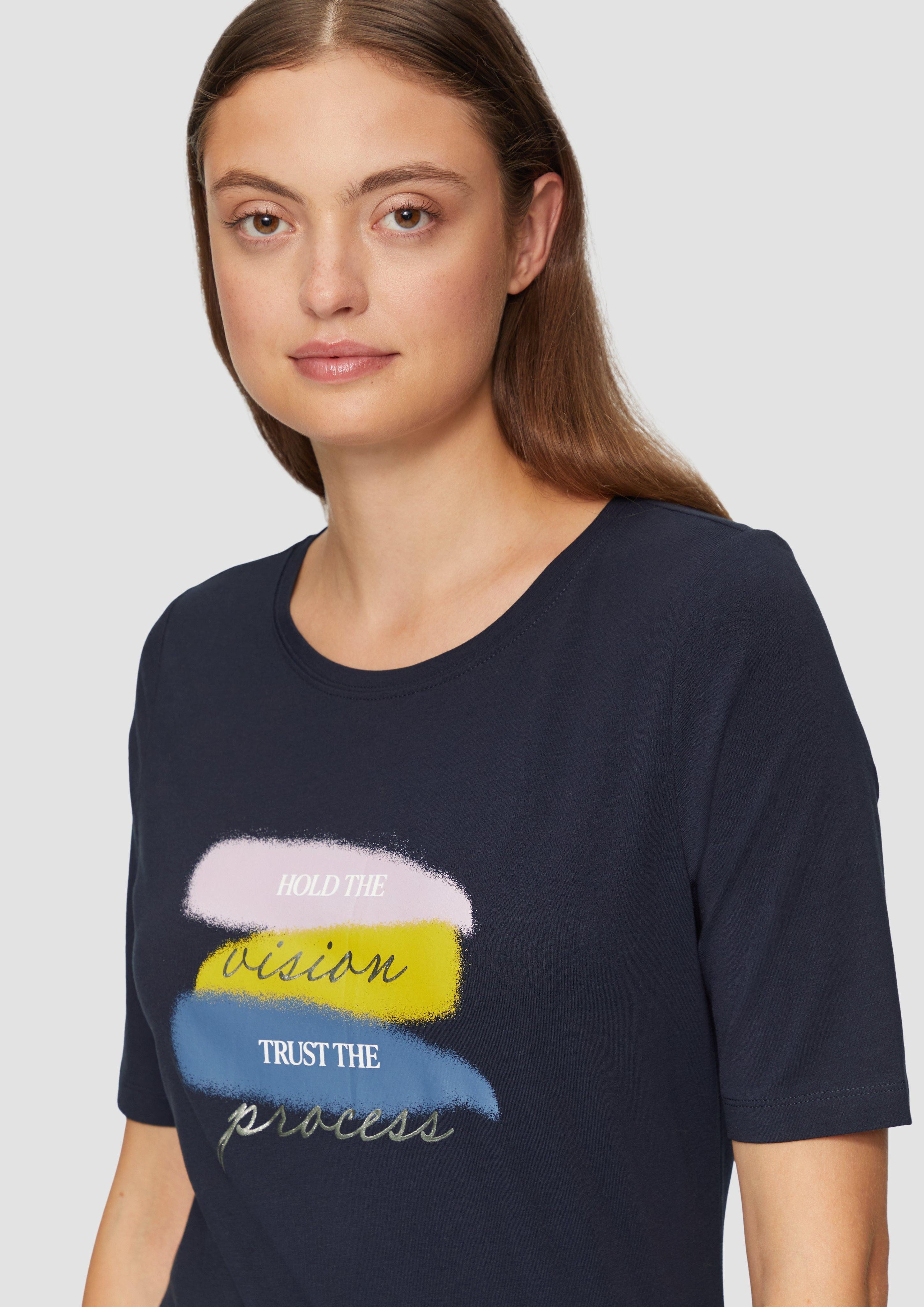s.Oliver Kurzarmshirt Elastisches T-Shirt mit Frontprint günstig online kaufen