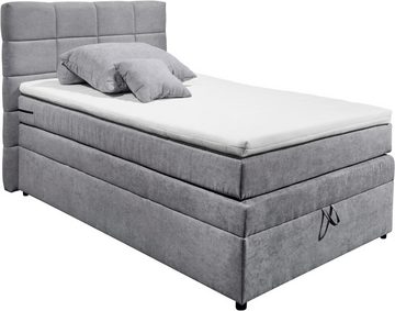 ED EXCITING DESIGN Boxspringbett Tacoma, inkl. Bettkasten und Topper