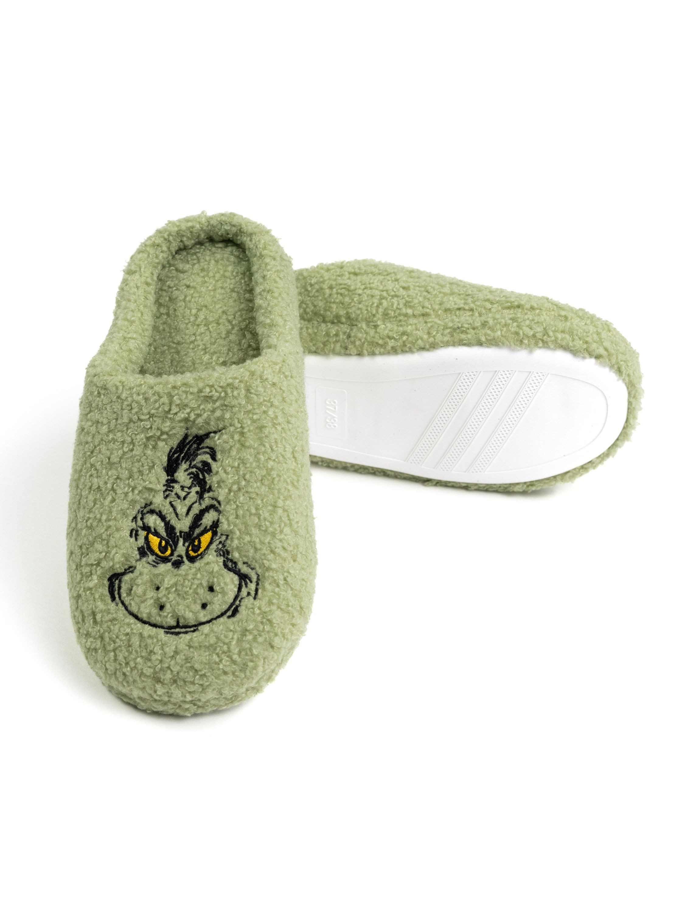 United Labels® The Grinch Hausschuhe Slipper Pantoffeln Puschen Schlappen Hausschuh – Bild 4 von 5