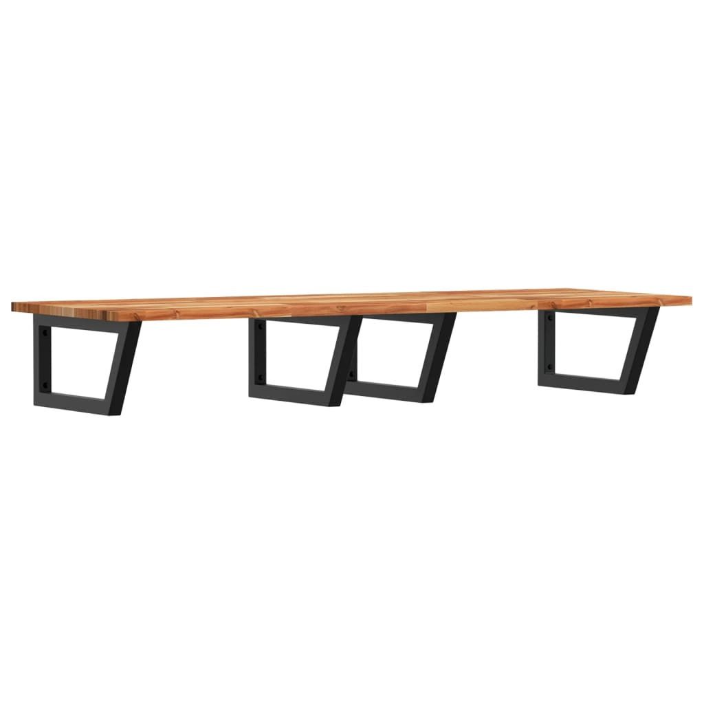 vidaXL Badezimmerspiegelschrank Waschbeckenregal Wandmontage Stahl und nholz (1-St)