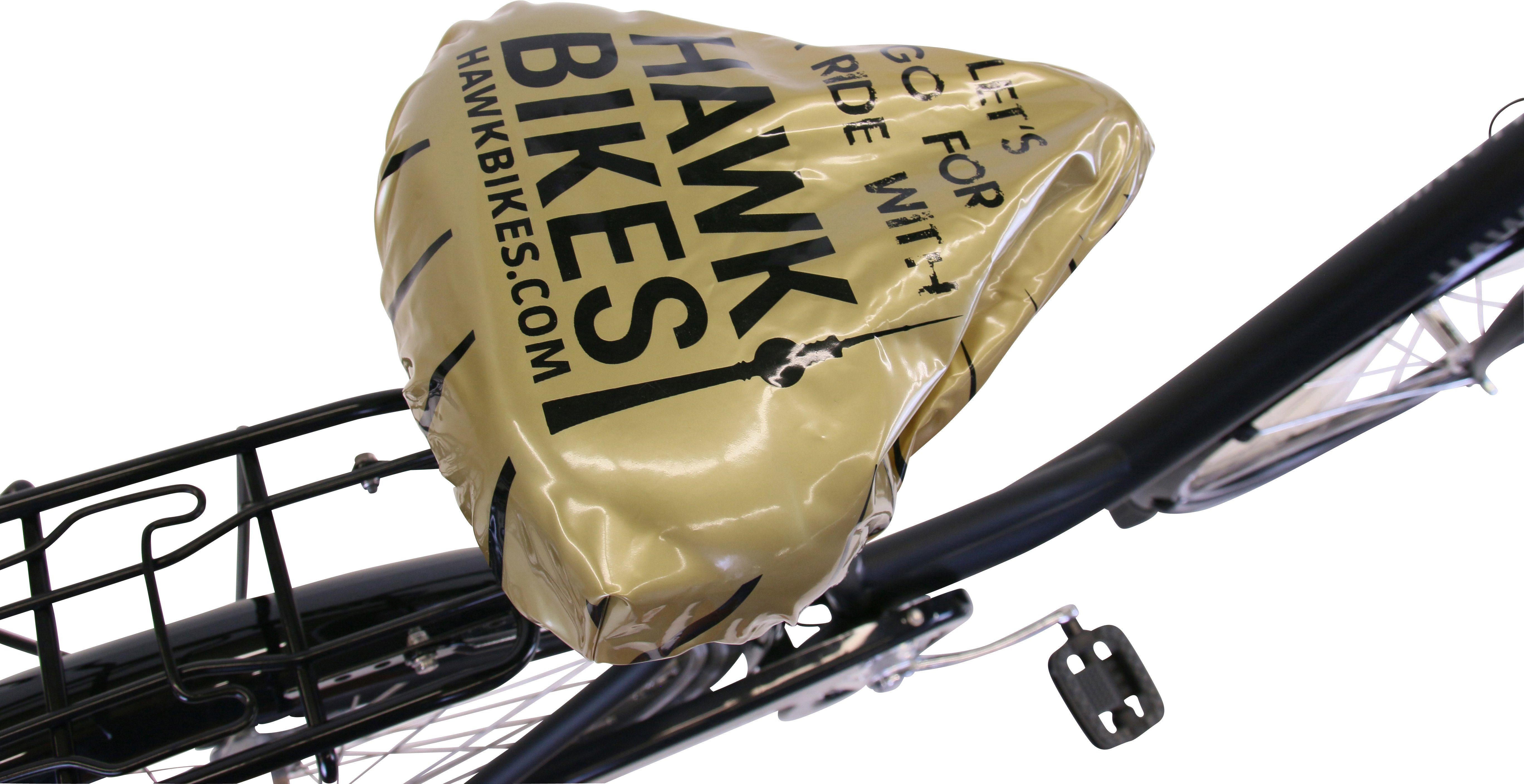 HAWK Bikes Cityrad Black, Shimano Premium City Nexus 3 Gang Wave Schaltwerk HAWK