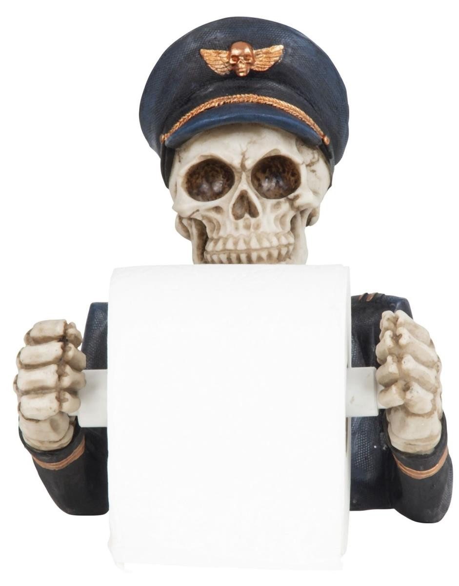 Geschenkestadl Toilettenpapierhalter Toilettenpapierhalter Totenkopf Pilot günstig online kaufen