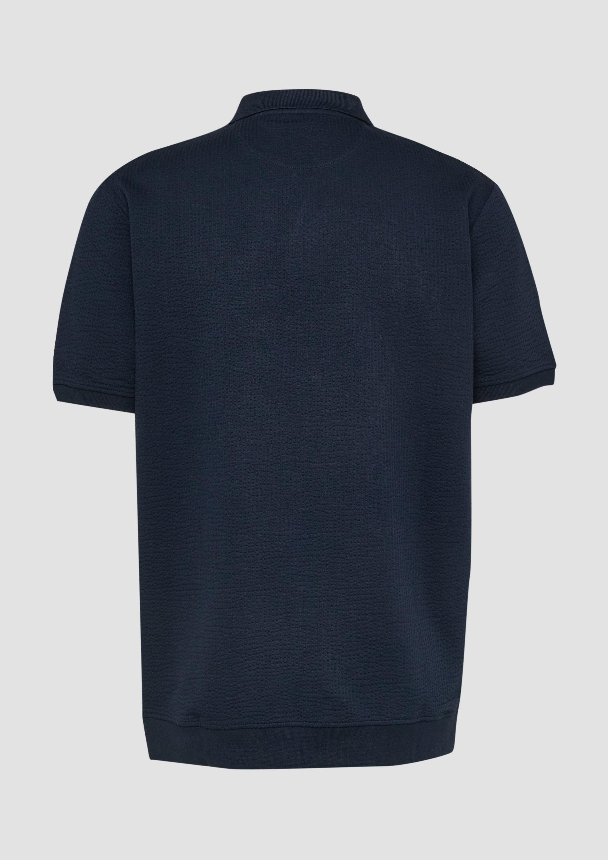 s.Oliver Kurzarmshirt Polo-Shirt Strukturiertes Poloshirt mit Brusttasche