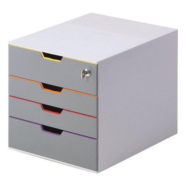 DURABLE Schubladenbox “VARICOLOR® 4 SAFE”, abschließbar, mit 4 Schubladen, geschlossen, stapelbar
