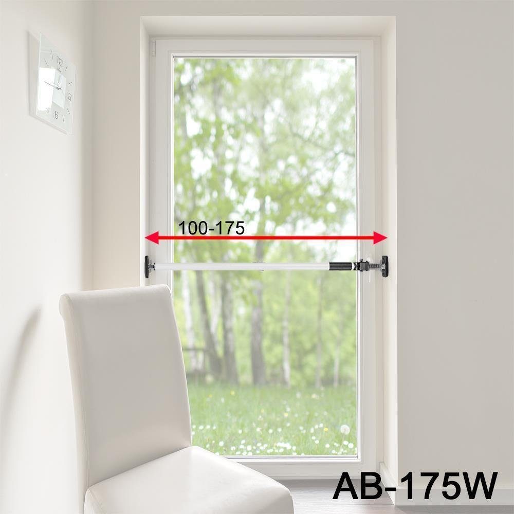 ALLEGRA Stützelement Sicherungsstange 101 - 175 cm (weiß) AB-175W, für Fenster, Tür, Balkon